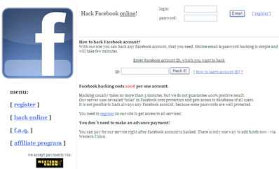 Facebook hack with id