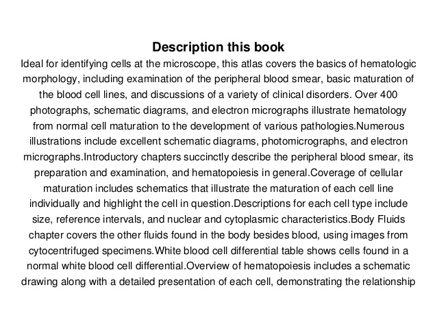 Hematology textbook pdf